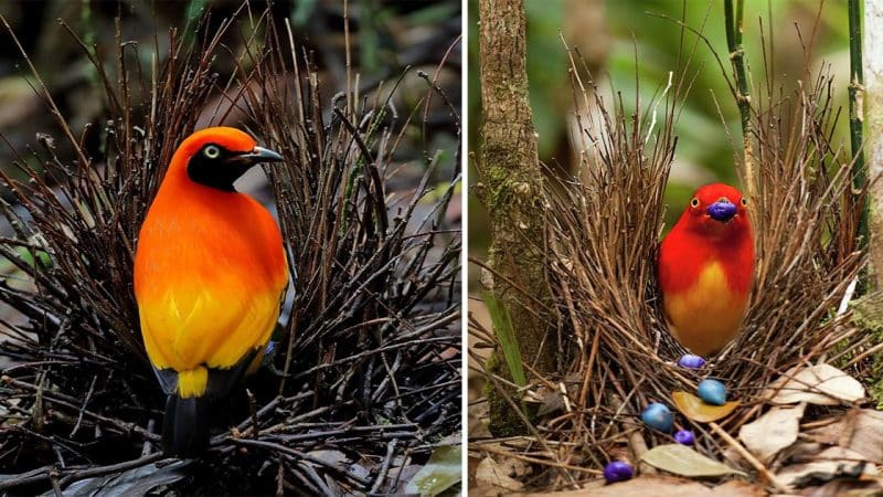 Flames of Beauty: The Enigmatic Fiery Colors and Dazzling Dance of Flame Bowerbirds