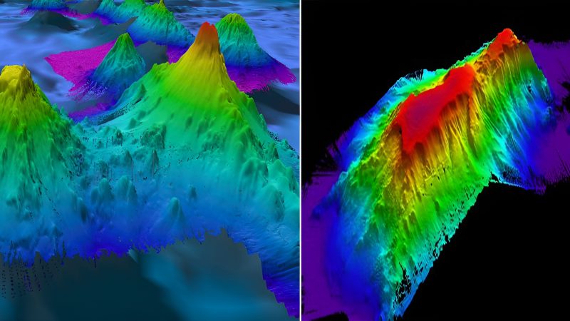 The find roughly doubles the number of known seamounts in Earth’s oceans. Satellite data reveal nearly 20,000 previously unknown deep-sea mountains.