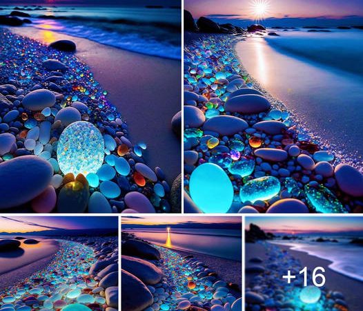 Immersed in the Sapphire Depths: Sparkling Gemstones Amidst the Midnight Sea