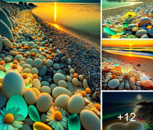 Glowing Stones: Enhancing the Beauty of Beach Sunsets