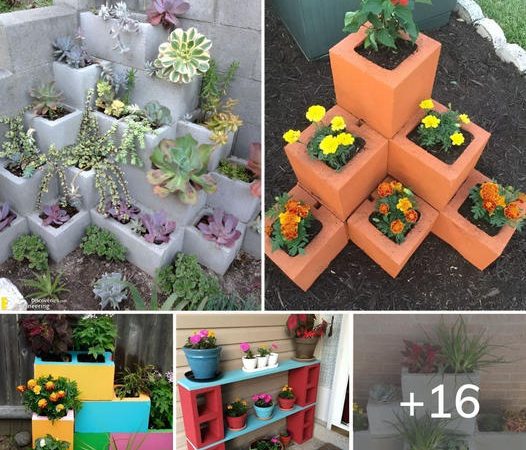 Creative And Easy Garden Decorating Ideas With Concrete Blocks