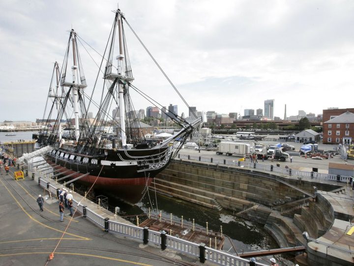 USS Constitution in Dry Dock at Charlestown Navy Yard, Boston – April 17, 1973